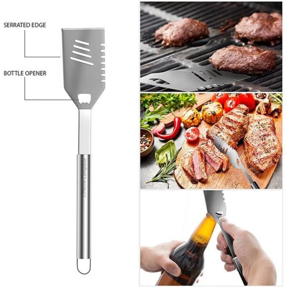 BBQ Accessories–16PC Grill Set with Spatula, Tongs, Skewers, Case–Barbecue Tools - Picture 4 of 7